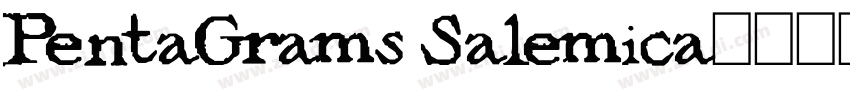 PentaGrams Salemica最后一个字体的名字字体转换